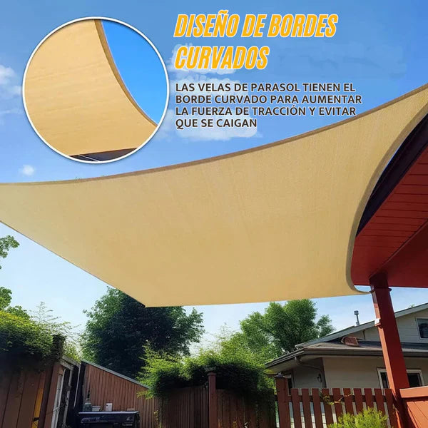TOLDO VELA DE SOMBRA RECTANGULAR 2 X 3 m - PROMOCION CIERRE DE LA TIENDA