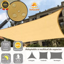 TOLDO VELA DE SOMBRA RECTANGULAR 2 X 3 m - PROMOCION CIERRE DE LA TIENDA