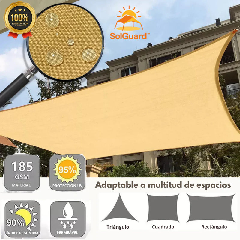 TOLDO VELA DE SOMBRA RECTANGULAR 2 X 3 m - PROMOCION CIERRE DE LA TIENDA