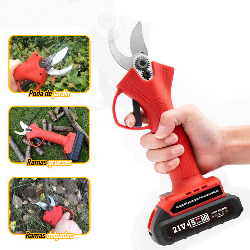 PodaPower Pro – Tijeras de podar eléctricas con doble batería y alto rendimiento