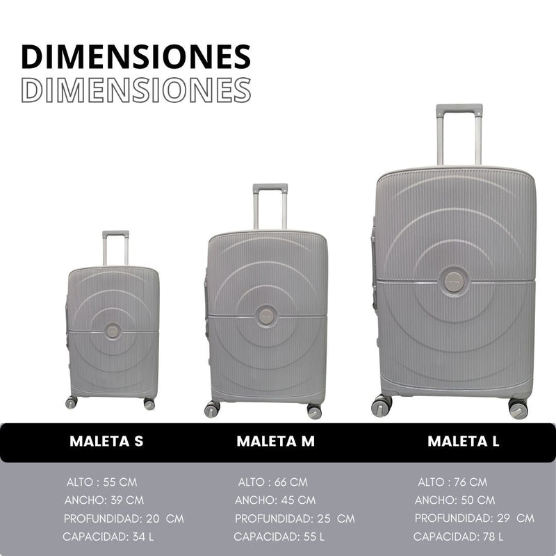 JUEGO 3 MALETAS DE VIAJE MS636