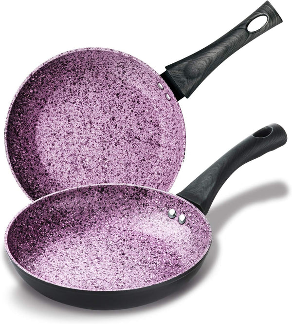 SET 2 SARTENES GRANITO MORADO