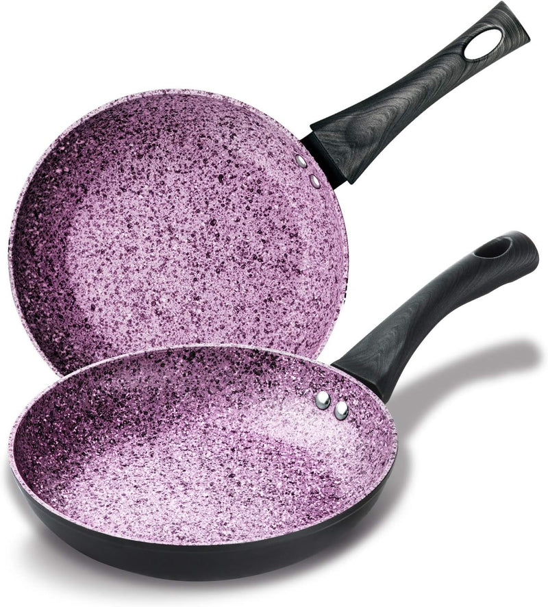 SET 2 SARTENES GRANITO MORADO