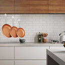 SET 3 SARTENES ANTIADHERENTES DE COBRE + 2 TAPAS DE CRISTAL 🎁